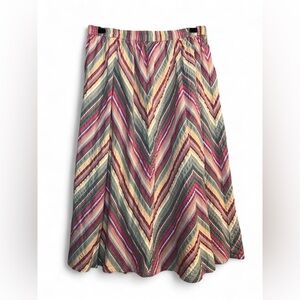 Y2K Chevron Patterned Skirt